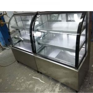 Fabrica de Vitrine balcão vidro curvo Refrigerado ou Quente