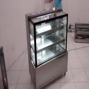 Fabrica de Vitrine Vidro Reto em Linha Refrigerada para Rotisseria