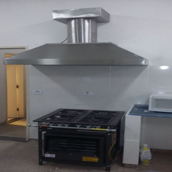 Fabrica de Coifa Modelo Curvo em Aço Inox para cozinha industrial