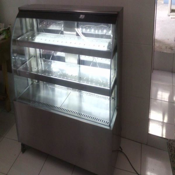 Fabrica de Vitrine Vidro Curvo Pintado em Aço Inox para Açougue